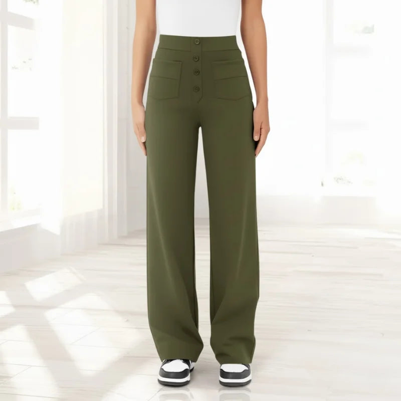 ELEGANTIEE | Perfect Fit High-Waisted Casual Pants
