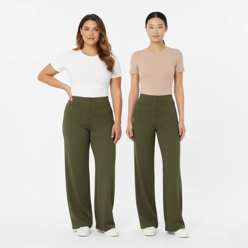 ELEGANTIEE | Perfect Fit High-Waisted Casual Pants