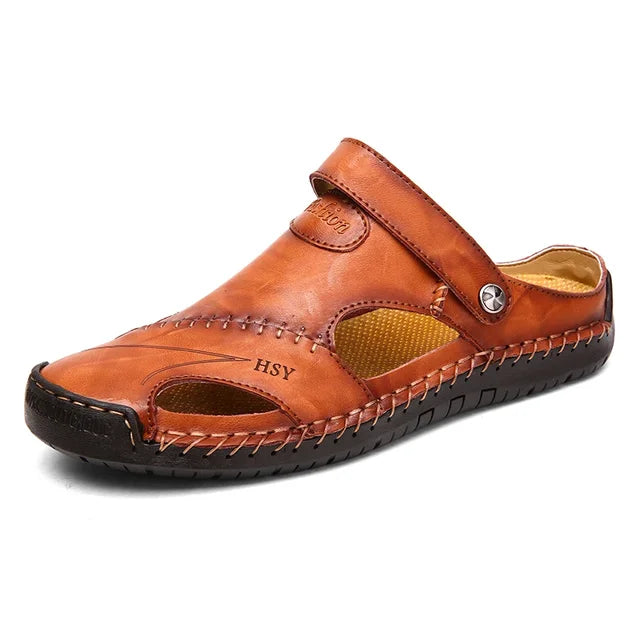 ELEGANTIEE | Orthopaedic leather sandals for men
