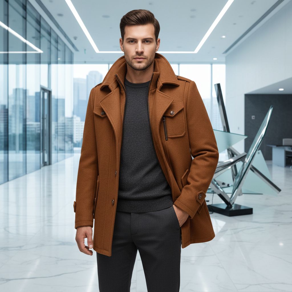 ELEGANTIEE | Two-Piece Men’s Coat