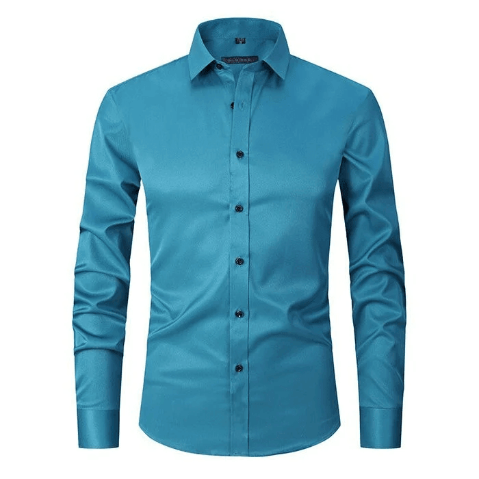 ELEGANTIEE| ElasticFit™ – Slim Shirt Anti-Crease Premium