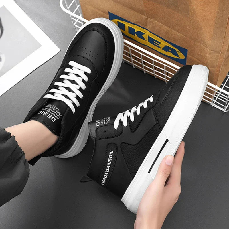 ELEGANTIEE | Leather sneakers for men: Comfort and style